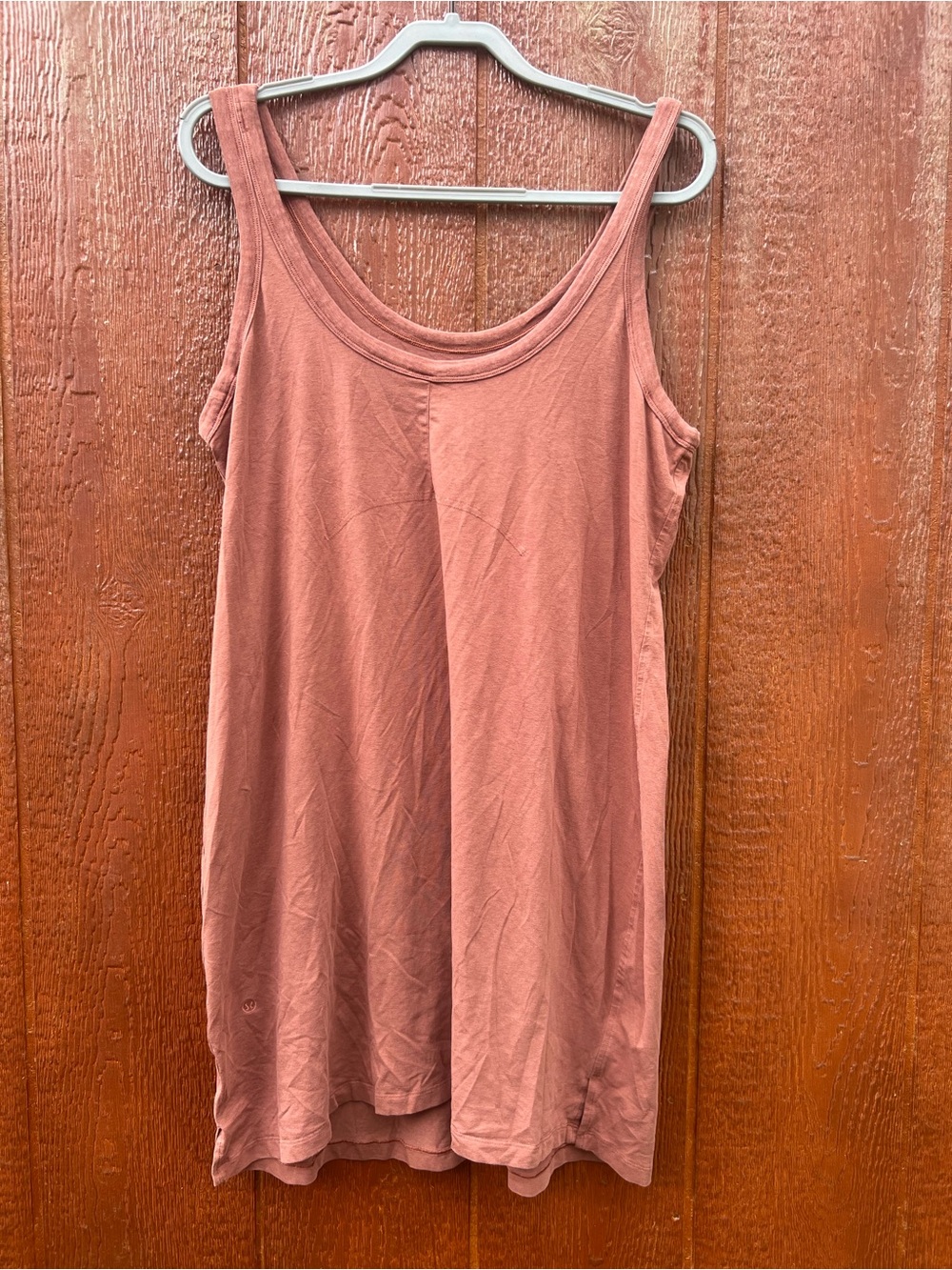 Lululemon Classic Fit Cotton Blend Scoop Neck Dress Copper Brown Sleeveless - Picture 2 of 4